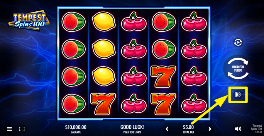 Tempest Spins 100 Turbo