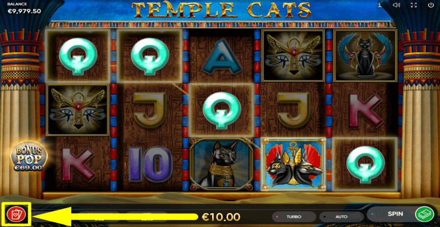 Temple Cats Gamble Feature