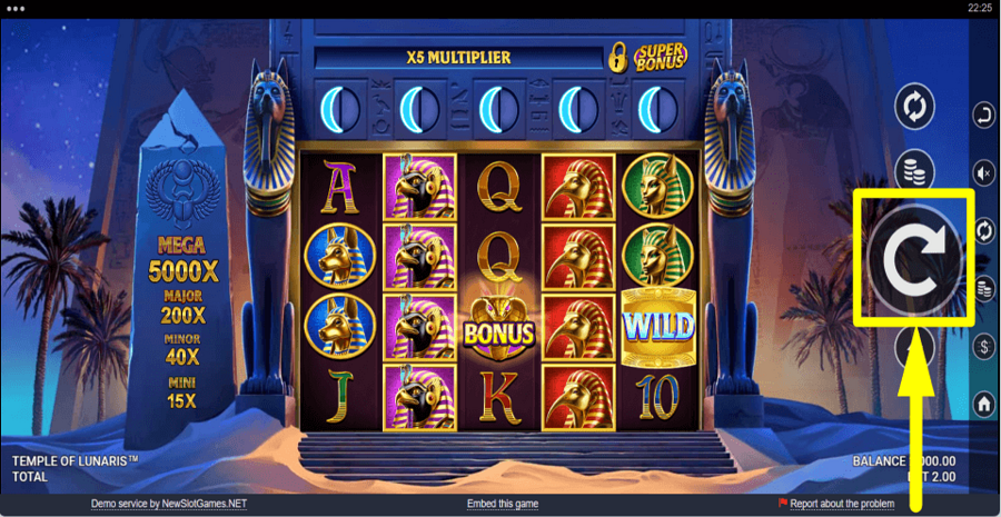 Temple Of Lunaris Spin Button