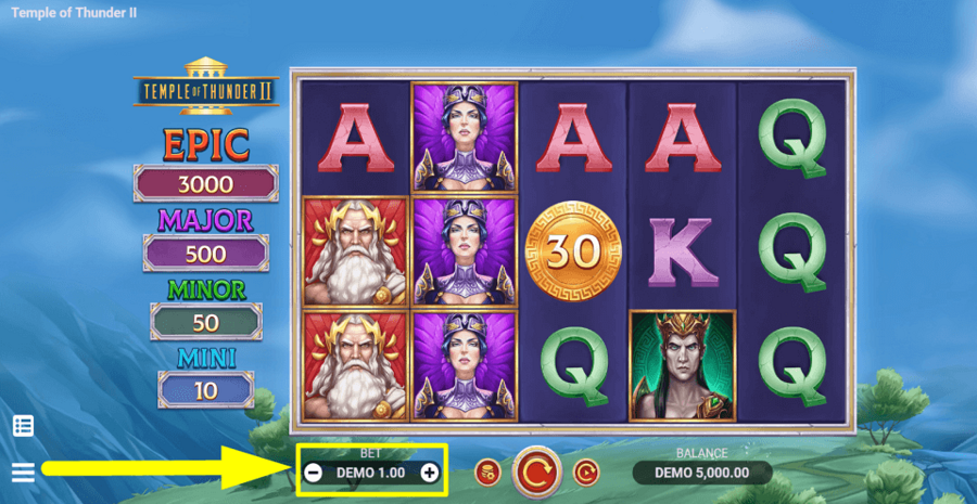 Temple Of Thunder Ii Bet Value