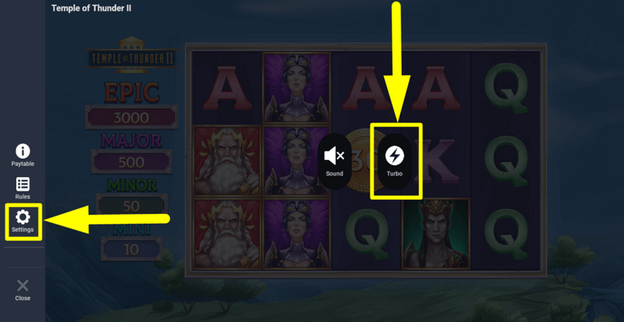 Temple Of Thunder Ii Turbo Feature