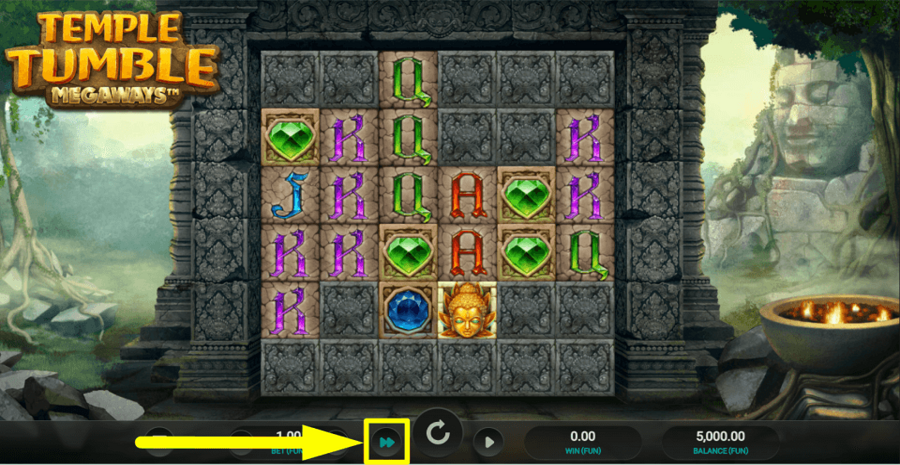 Temple Tumble Megaways Fast Play Feature