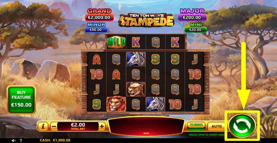 Ten Ton Ways Stampede Spin Button