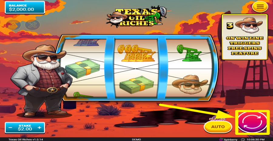Texas Oil Riches Spin