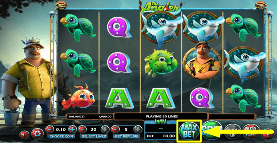 The Angler Max Bet Button