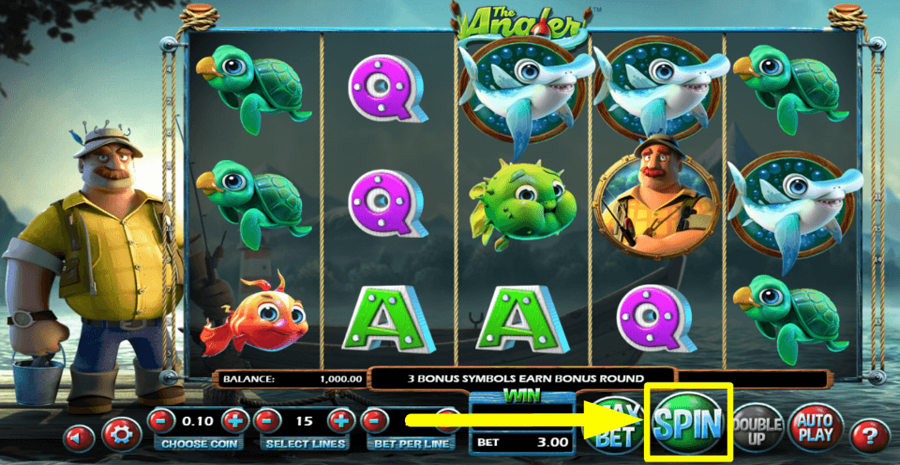 The Angler Spin Button