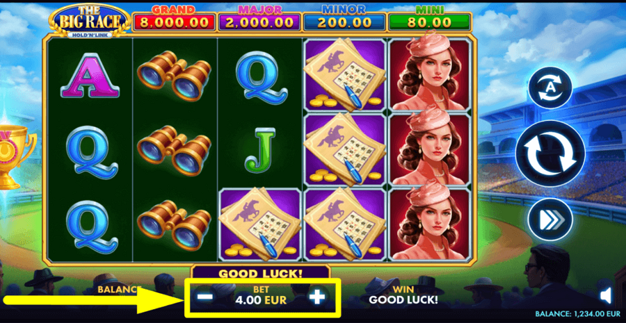 The Big Race Hold N Link Bet Value