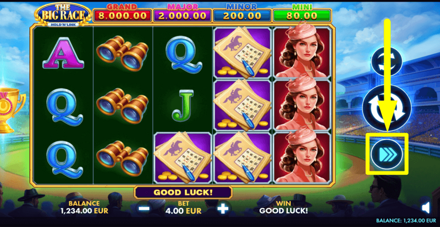 The Big Race Hold N Link Turbo Feature