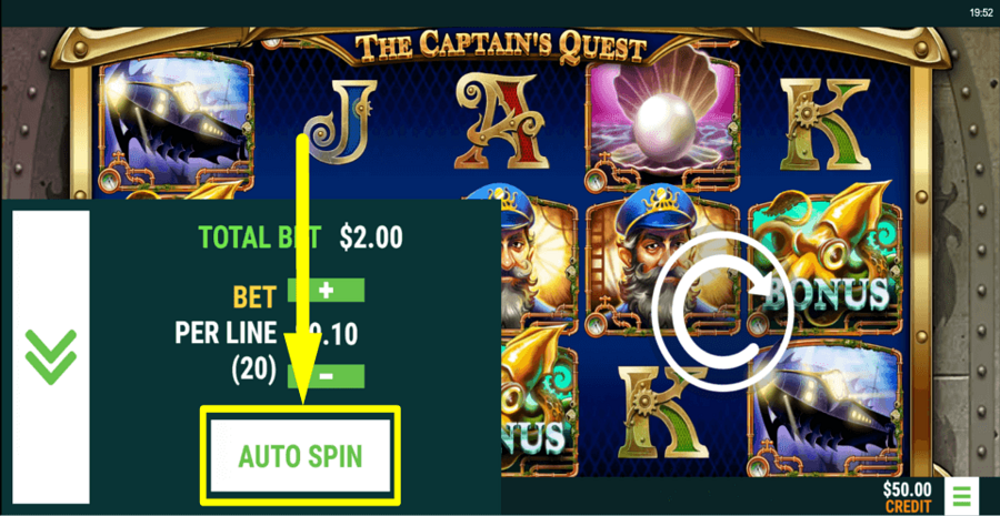 The Captains Quest Autoplay Feature