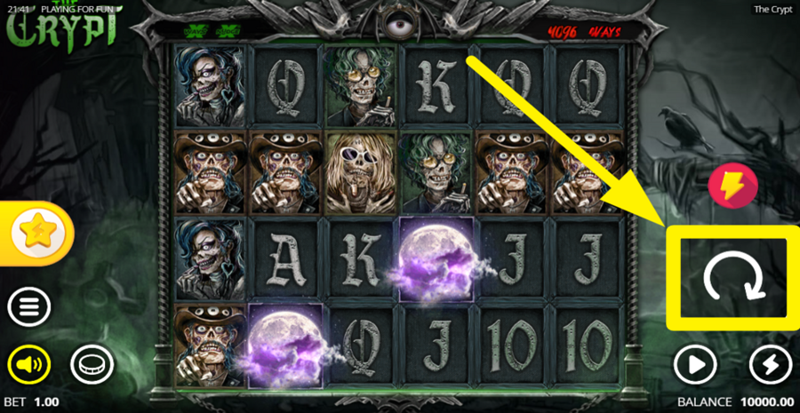 The Crypt Spin Button