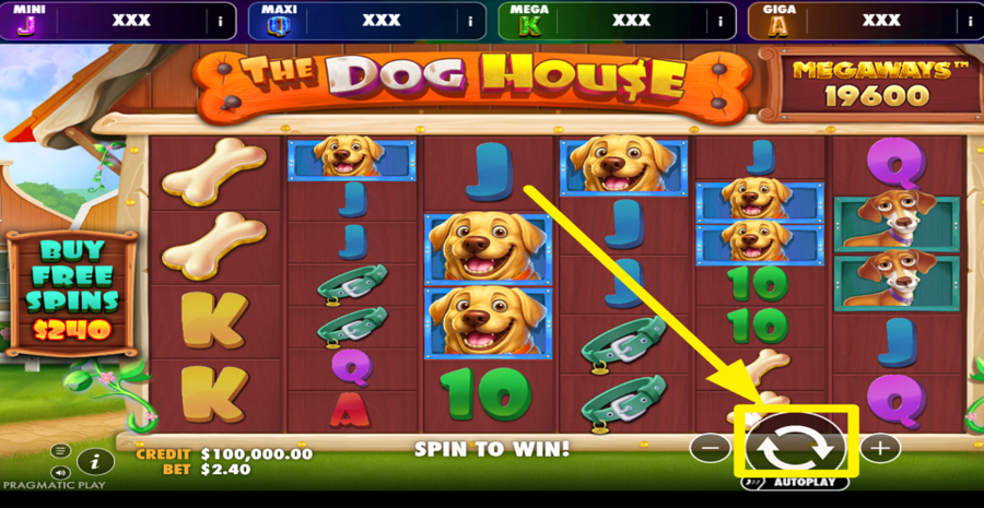 The Dog House Megaways Oranje Jackpot Spin