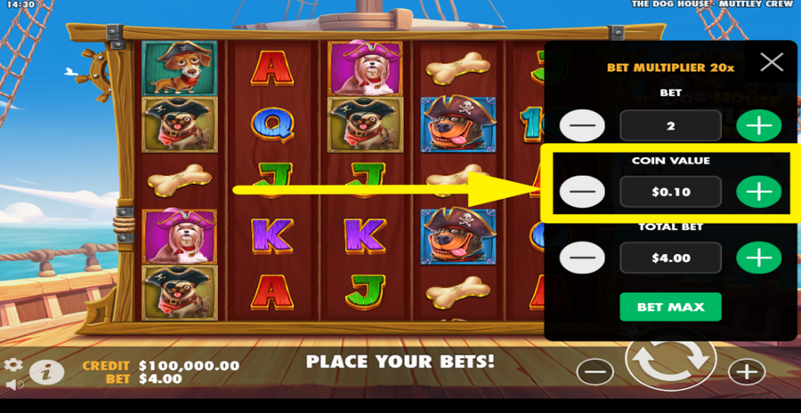 The Dog House Muttley Crew Adjust Coin Value