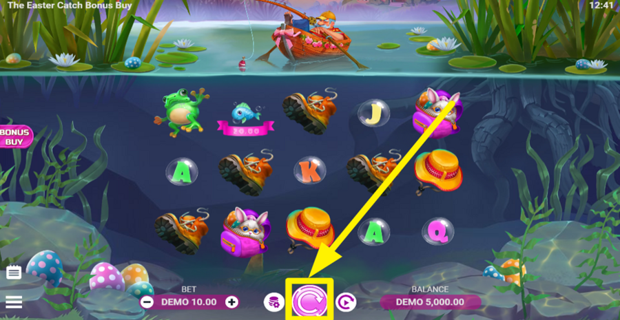 The Easter Catch Spin Button