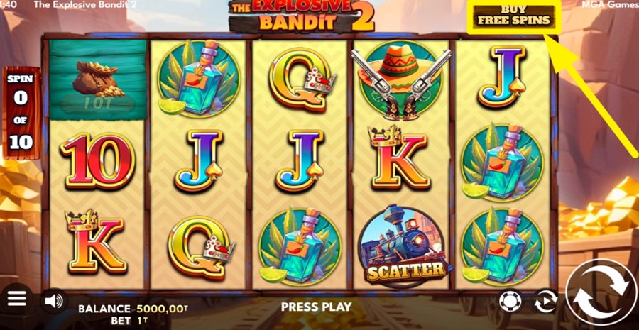 The Explosive Bandit 2 Buy Free Spins