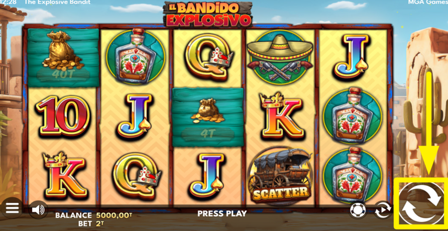 The Explosive Bandit Spin Button