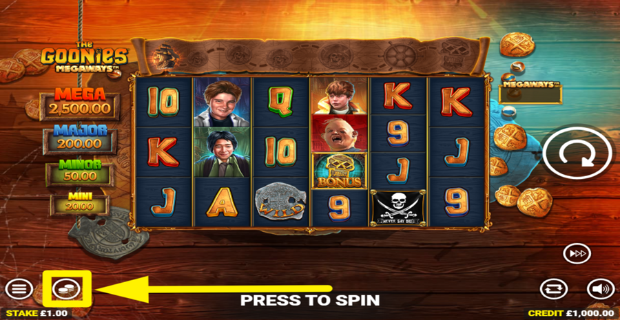 The Goonies Megaways Adjust Bet