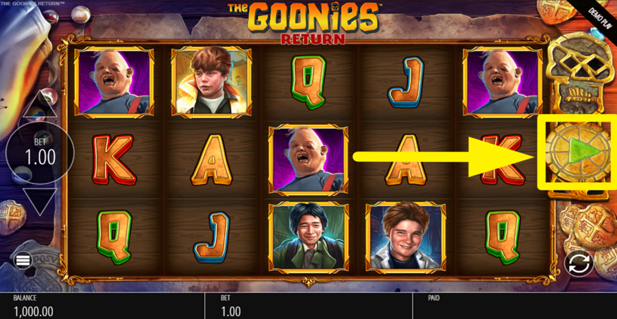 The Goonies Return Spin Button