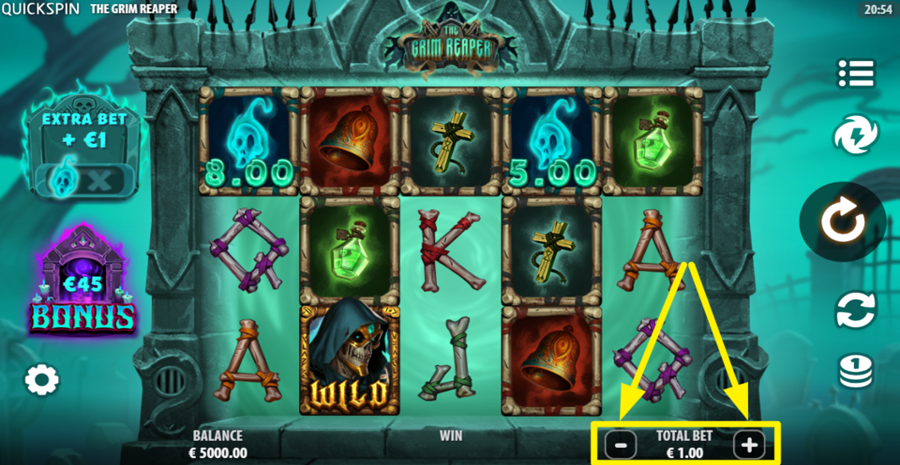 The Grim Reaper Adjust Bet