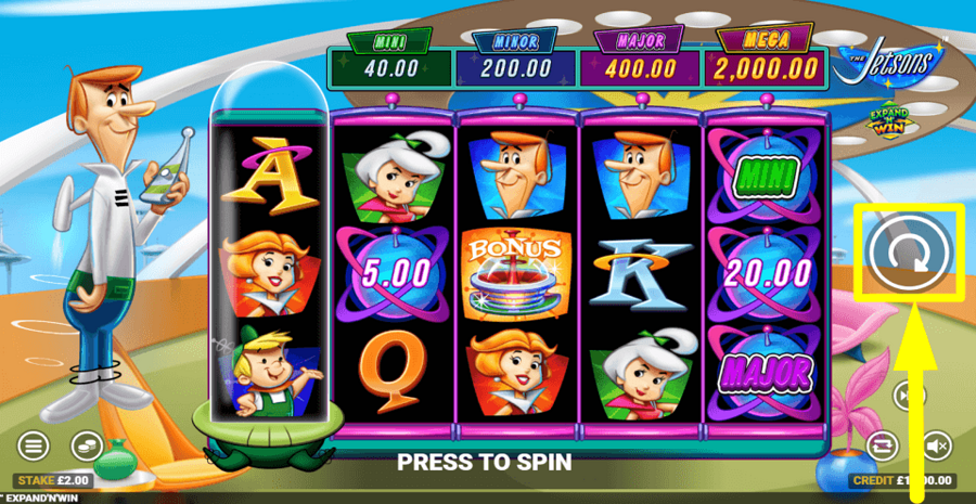 The Jetsons Spin Button