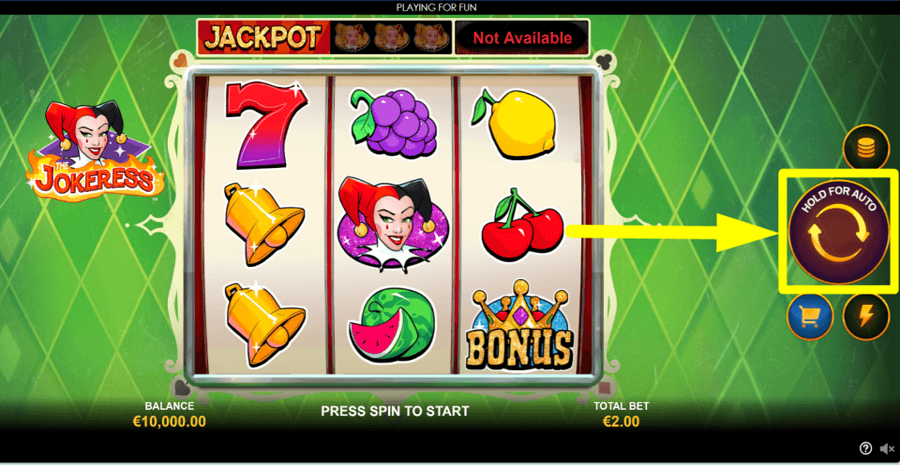 The Jokeress Spin Button