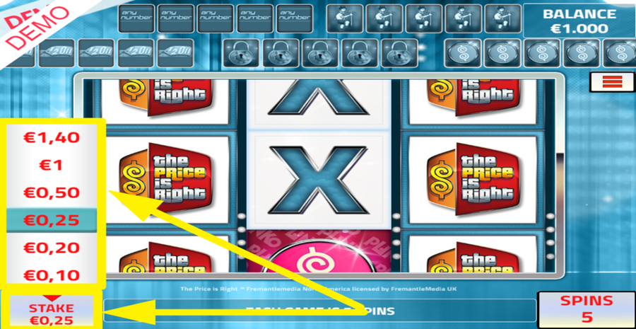 The Price Is Right Adjust Bet
