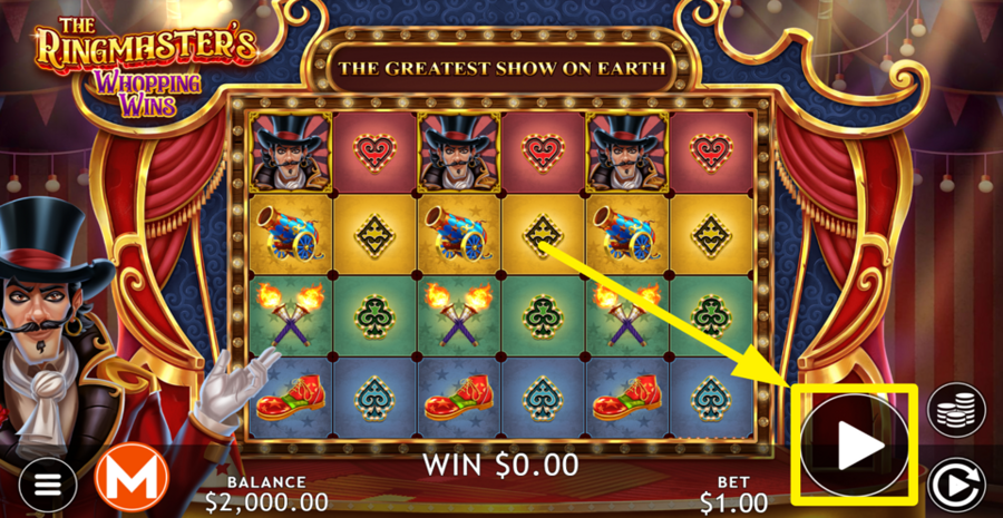 The Ringmasters Whopping Wins Spin