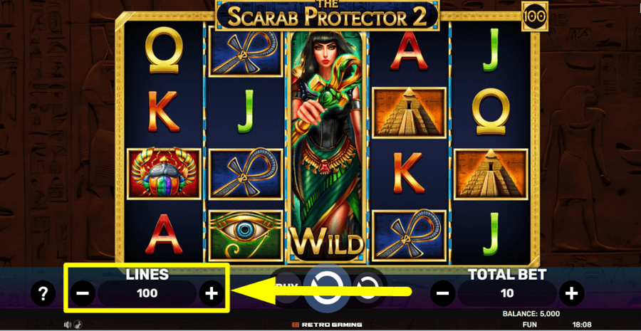 The Scarab Protector 2 Adjustable Paylines