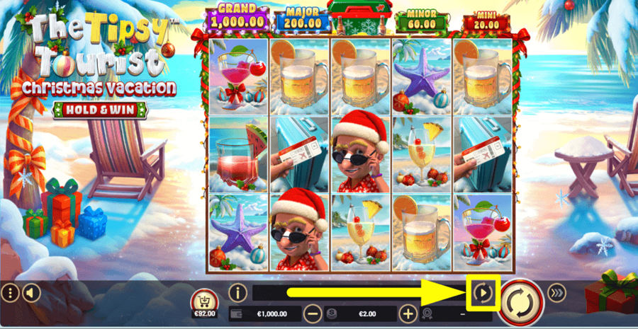 The Tipsy Tourist Christmas Vacation Hold And Win Autoplay Feature