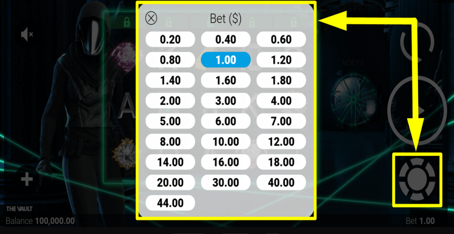 The Vault Bet Button
