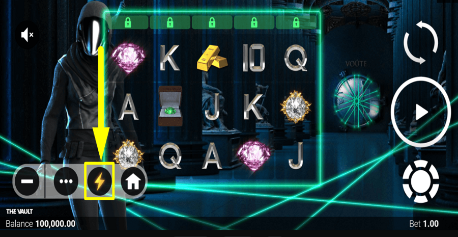 The Vault Quick Spin Feature