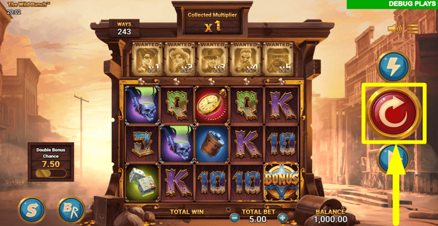 The Wild Bunch Spin Button