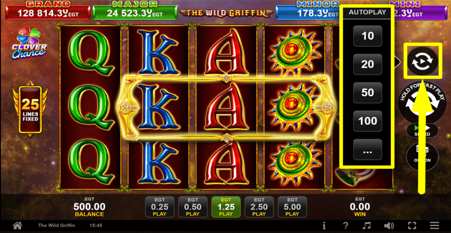 The Wild Griffin Autoplay Feature