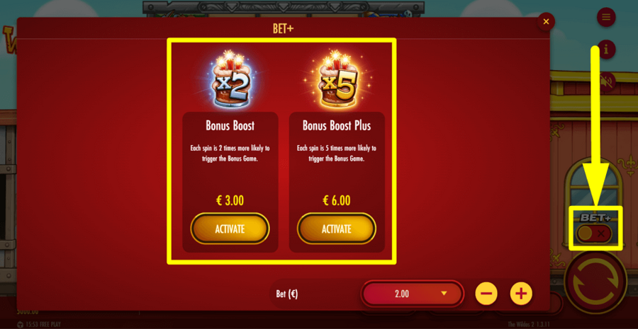 The Wildos 2 Bet Plus Feature