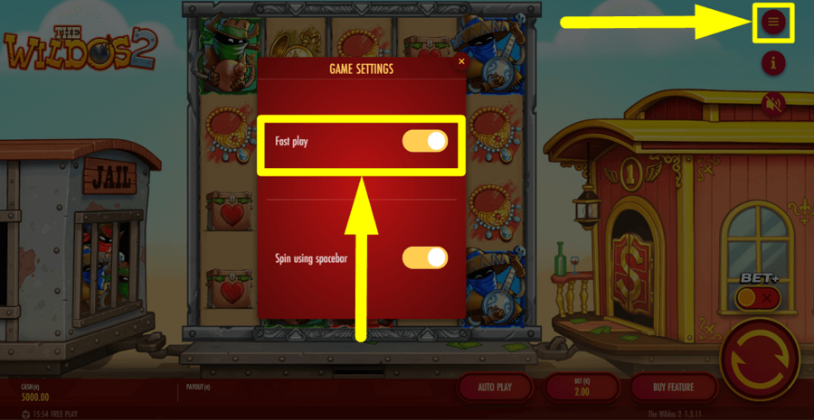 The Wildos 2 Fast Play Feature