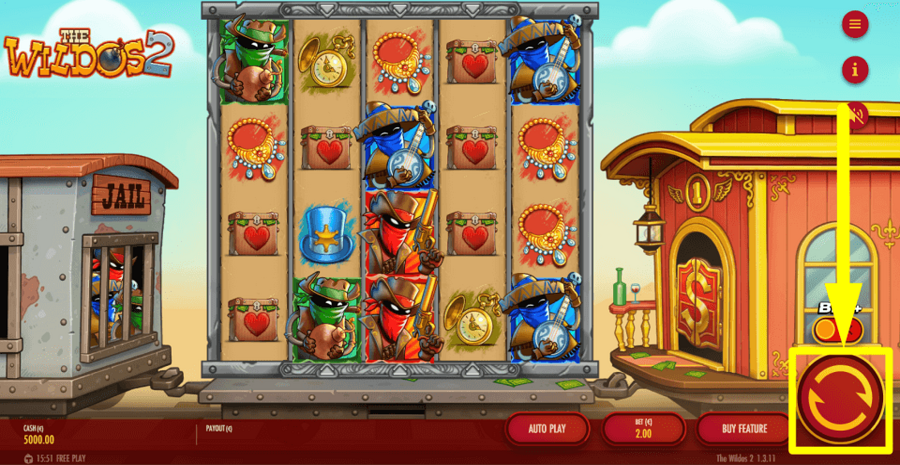 The Wildos 2 Spin Button