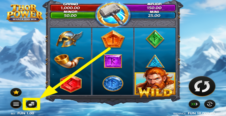Thor Power Whack And Win Adjust Bet