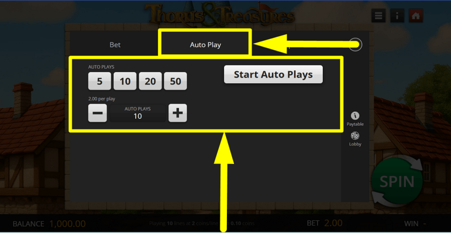 Thorns And Treasures Autoplay Feature