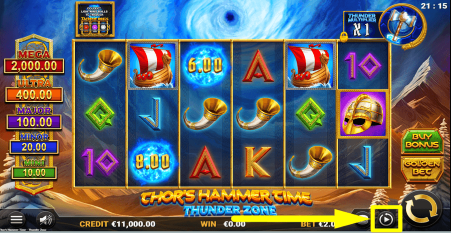Thors Hammer Time Thunder Zone Autoplay Feature