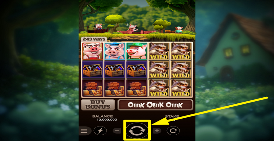 Three Brave Piggies Spin Button