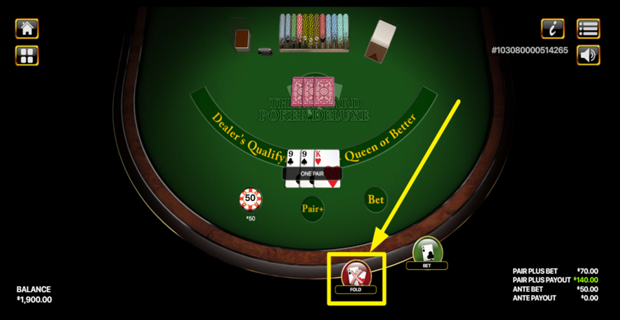 Three Card Poker Dual Fold