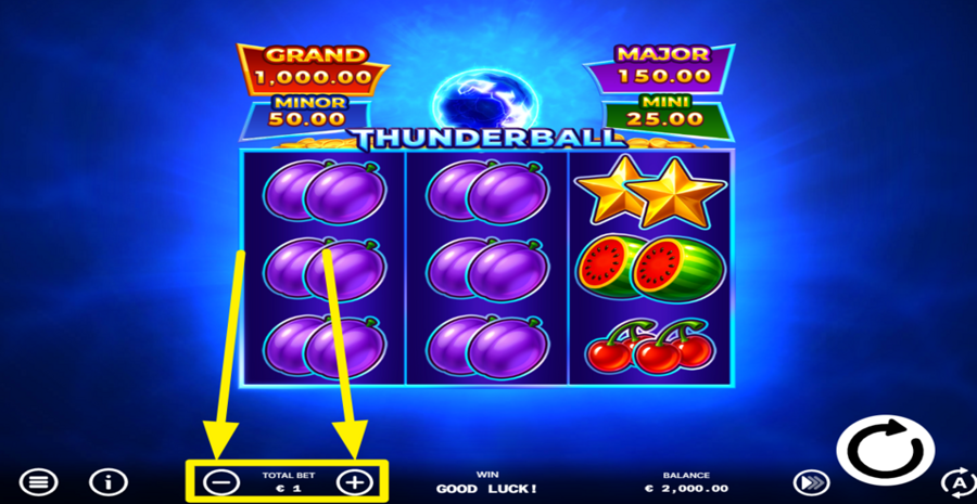 Thunder Ball Adjust Bet