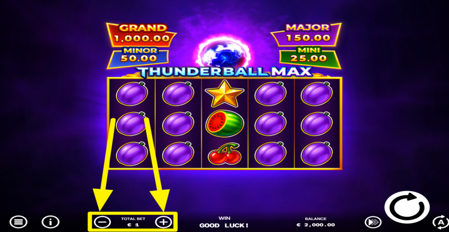 Thunder Ball Max Adjust Bet