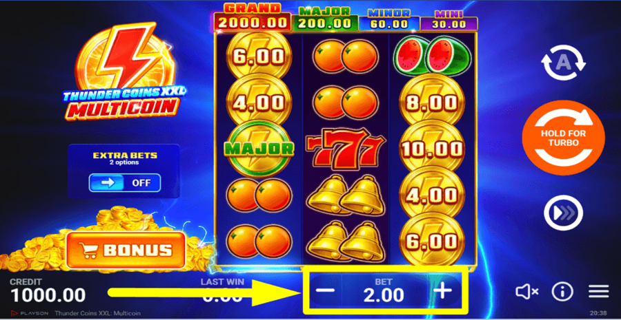 Thunder Coins Xxl Multicoin Bet Value
