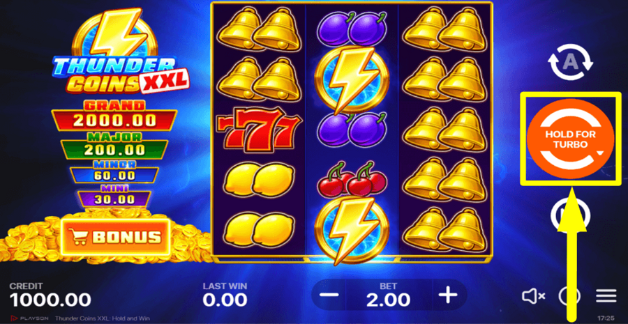 Thunder Coins Xxl Spin Button