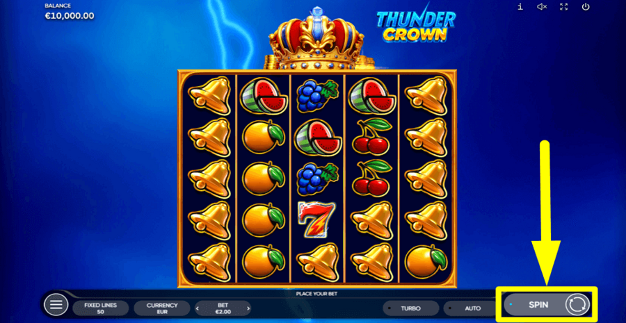 Thunder Crown Spin Button