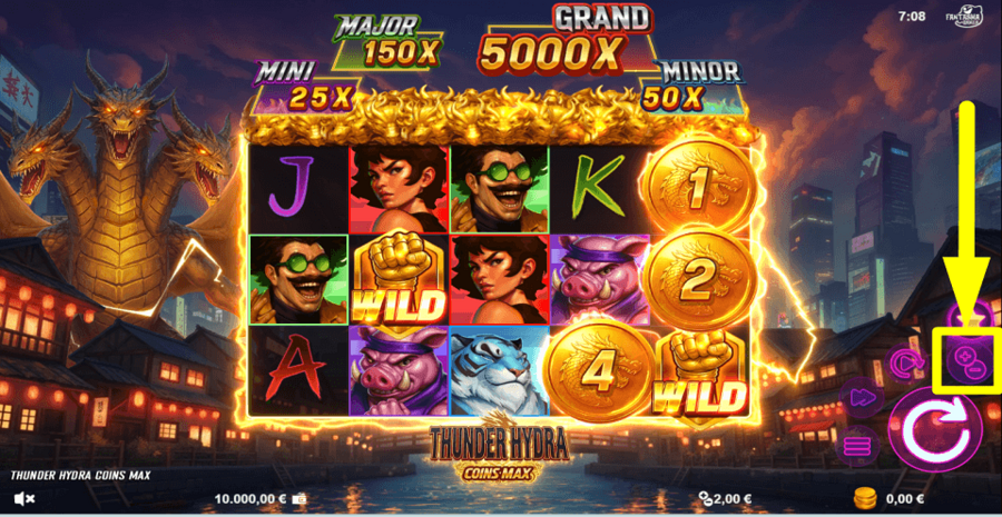 Thunder Hydra Coins Max Bet Value