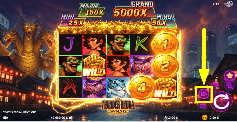 Thunder Hydra Coins Max Turbo Feature
