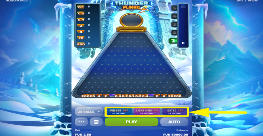Thunder Plinko 2 Bonus Bet