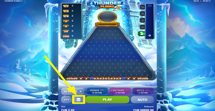 Thunder Plinko 2 Choose Bet
