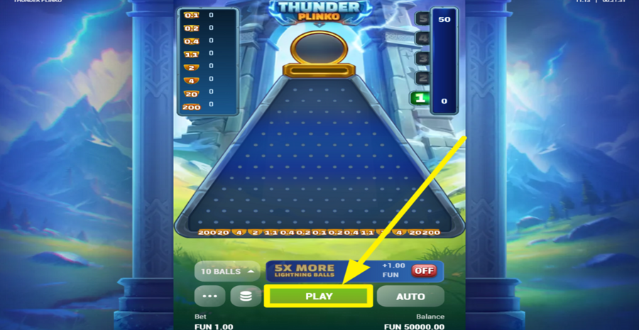 Thunder Plinko Play